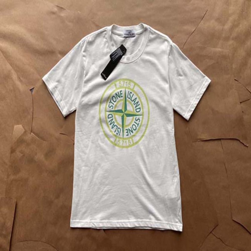 Stone Island Green Compass Logo T-Shirt